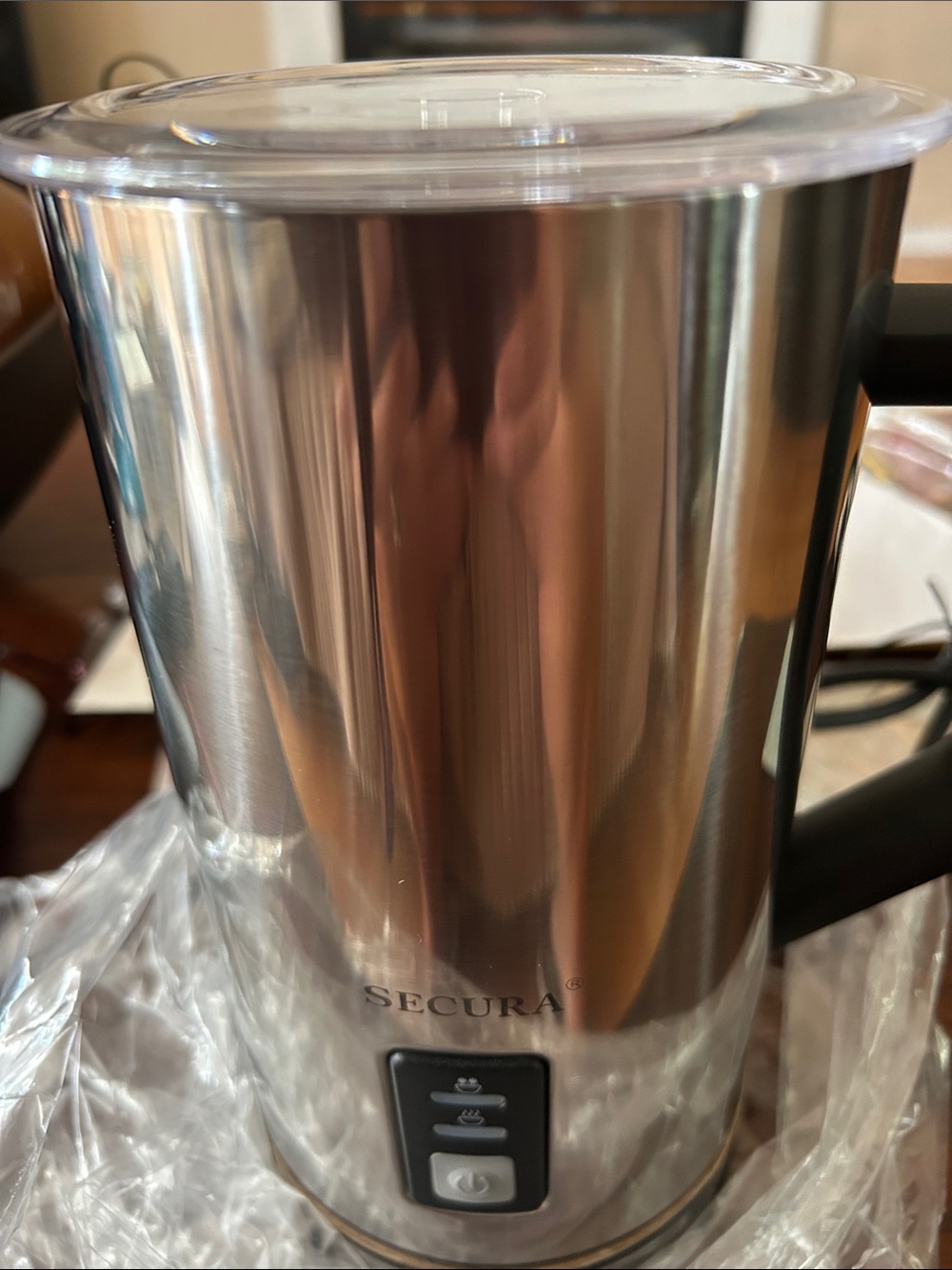 Secura Stainless Steel Electric Milk Frother - Silver